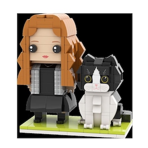 Figuras de ladrillo personalizables para amantes de los gatos: totalmente personalizables e individualizables