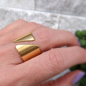 Cuff Ring in Gold by TayloredCollection | Waterproof Jewelry | Chunky Ring | Minimalist Ring, Fashion Jewelry, Statement Ring, Gift for Her