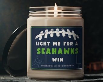 Light Me For a Seahawks Win Candle