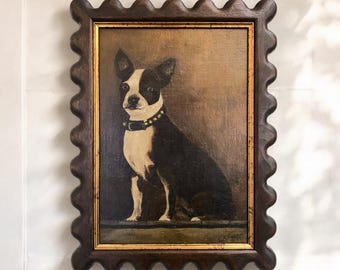 ebonized walnut wood picture frame  "Large Wiggle" profile