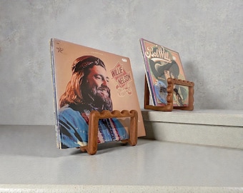 Hand carved hardwood Vinyl album wall shelf made to order
