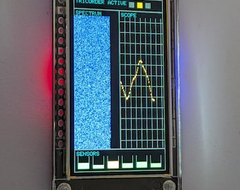 1.9" Display with custom Tricorder animation