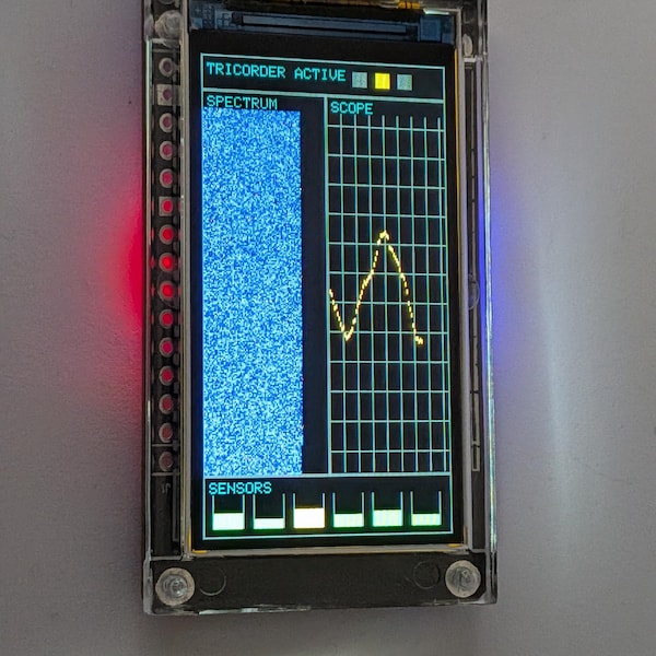 1.9" Display with custom Tricorder animation