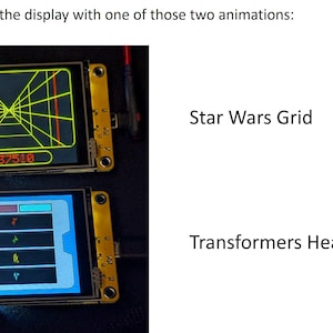 2.8&quot; Display with Star Wars Navigation and Transformers Health Monitor (choose a display with ONE of the animations for your cosplay/room)
