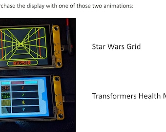 Écran 2,8 pouces avec navigation Star Wars et moniteur de santé Transformers (choisissez un écran avec UNE des animations pour votre cosplay/pièce)