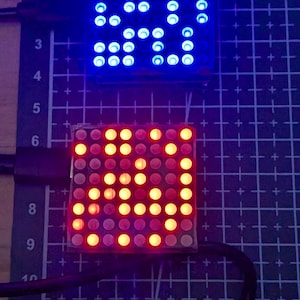 8x8 LED matrix with several animations and memory