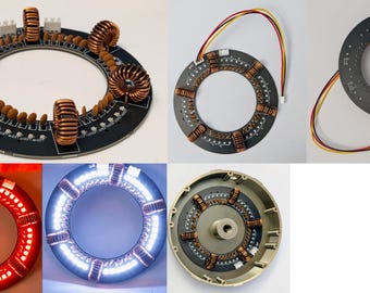 Inner Cyclotron PCB with REAL COILS and 36-LEDs for Proton Pack