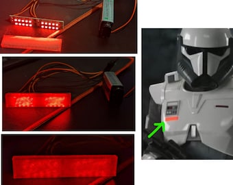Cosplay Imperial Mandalorian Commando front LED Kit