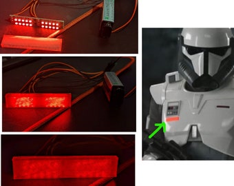 Cosplay Imperial Mandalorian Commando front LED Kit