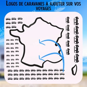 Van France-sticker om te personaliseren terwijl u reist. Decoratie voor Vanlifer en omgebouwde bestelwagen. Spelletjes tijdens het reizen