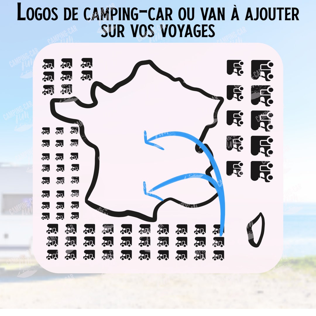 France and Campervans Sticker to Add as You Travel. Campervan ...