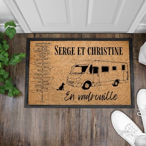 Customizable outdoor entrance mat for camper van Vanlife camper van doormat Doormat 60x40 cm or 50x35cm
