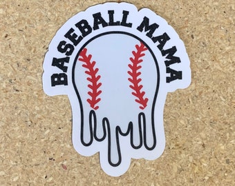 Baseball Mama Sticker: Trendy Mom Decal for Water Bottles