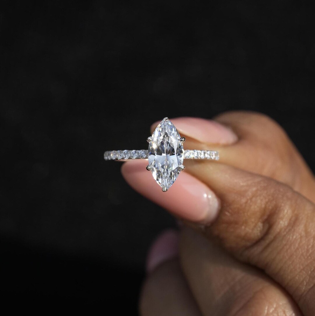 Nuance Large CZ Marquise Ring main image 1