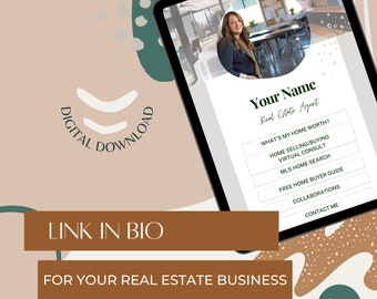 Link In Bio Instagram Template | Real Estate Marketing | Link Tree Alternate | Digital Download | Mini Website | Instagram Landing Page