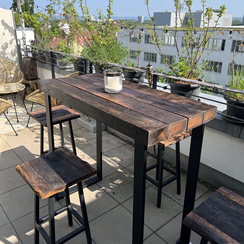 Image showcasing Reclaimed Wood Bar - Etsy