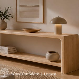 Buffet bas « Lumen » / Console / Table basse en bois massif / Table d'appoint / Meuble / Bois massif / Table en bois véritable