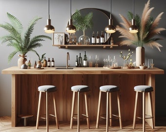 Table de bar / table de restaurant / mobilier de restauration / table en bois massif / bois massif / table en bois véritable / bar / restaurant