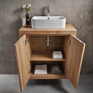 Washbasin base cabinet / vanity unit base cabinet / vanity unit / bathroom cabinet / solid wood / countertop washbasin / bathroom cabinet