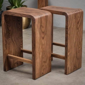 Taburete de madera / taburete de bar / mesa auxiliar / taburete para plantas / taburete hecho a mano / taburete redondo / taburete de asiento / hecho a pedido / idea de regalo