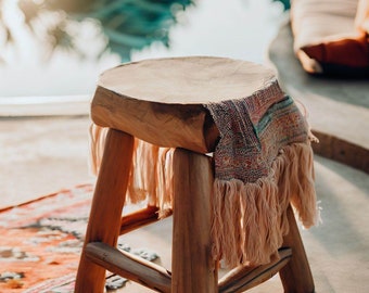 Wooden stool / side table / plant stool / handmade stool / round stool / stool / made to order / natural wood / gift idea