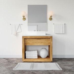 Washbasin base cabinet / vanity unit base cabinet / vanity unit / bathroom cabinet / solid wood / countertop washbasin / bathroom cabinet