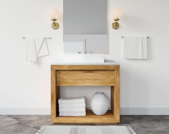 Bathroom vanity unit / Vanity unit / Washbasin / Bathroom cabinet / Solid wood / Countertop washbasin / Bathroom cabinet