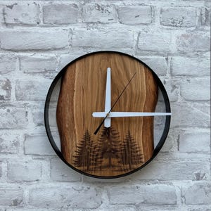 Nature-inspired Wall Clocks, Craved Wood Wall Clocks, Live Edge Wall ... - Nature-Inspired Wall Clocks