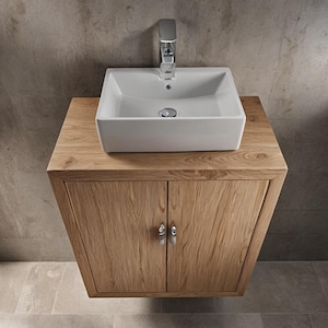Washbasin base cabinet / vanity unit base cabinet / vanity unit / bathroom cabinet / solid wood / countertop washbasin / bathroom cabinet