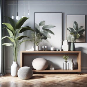 オープンシェルフTVスタンド、ローシェルフユニット、無垢材サイドボード、TVローボード、収納付きオーク材ローコンソールテーブル、スリムで細長いエントリーテーブル