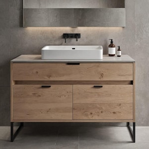 Washbasin base cabinet / vanity unit base cabinet / vanity unit / bathroom cabinet / solid wood / countertop washbasin / bathroom cabinet