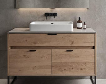 Bathroom vanity unit / Vanity unit / Washbasin / Bathroom cabinet / Solid wood / Countertop washbasin / Bathroom cabinet