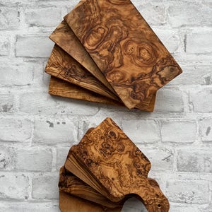 Snijplank van olijfhout, olijfhouten planken met handvat, serveerplank, uienplank, snackplank, ontbijtplank, kruidenplank