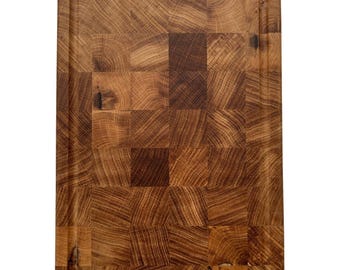Juice Groove Cutting Board End Grain Chopping Board Serving Tray for Meat Steak Cheese Fruits Graze Board Entertainment Gift