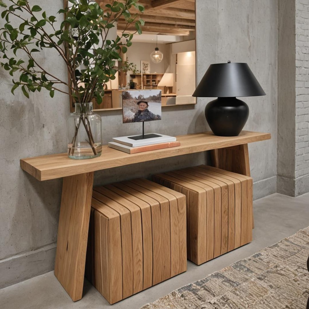 Entryway Wood Table, Entryway Console Table, Front Entrance Table ...