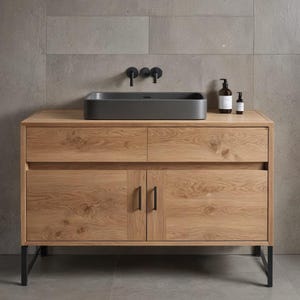 Washbasin base cabinet / vanity unit base cabinet / vanity unit / bathroom cabinet / solid wood / countertop washbasin / bathroom cabinet