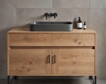 528•NEUF•Armoire d'évier Meuble Dessous Evier pour Salle de Bain Meuble