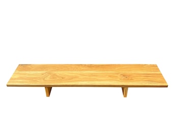 Monitor Stand Riser, Custom Inch Wood Riser, Rustic Tabletop Wooden Riser Stand Shelf for Laptop & Computer Screen Stand, Home Office