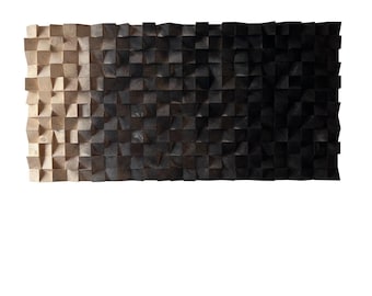 3D Wood Acoustic Wall Panel, Acoustic Diffuser, Echo Absorber, Sound Proof Wall Art, 3D Wall Art Sculpture, Modern Home Office Decor