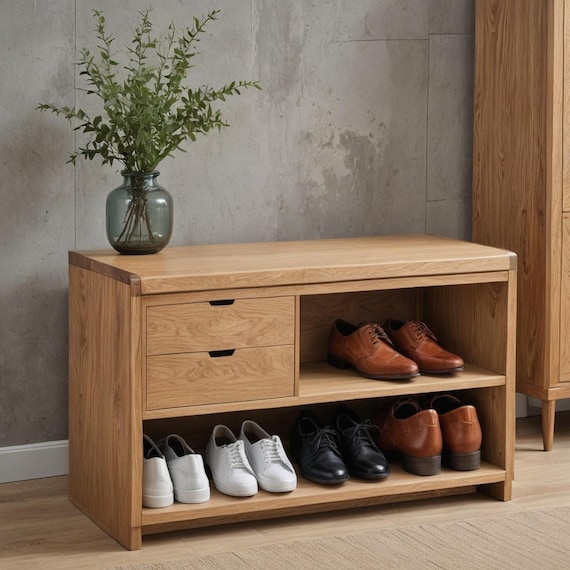 Panca per scarpe Rovere affumicato 80x24x45 cm MDF | Leroy Merlin