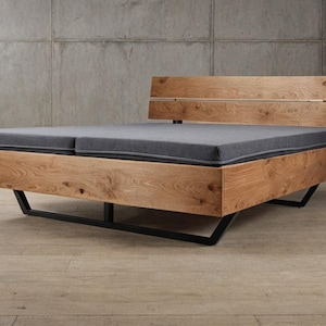 Solid wood bed / oak walnut bed / wooden bed / oak bed / real wood bed