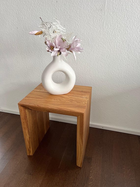 Holz Hocker / Beistelltisch / Pflanzenhocker / Handgefertigter Hocker / Hocker / Sitzhocker / Nachttisch / Naturholz / Geschenkidee