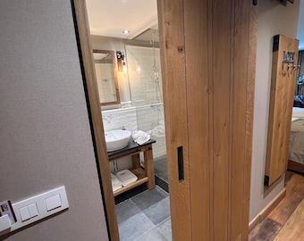Sliding door, rustic door, barn door, wooden door, stable door, oak door including rollers & track