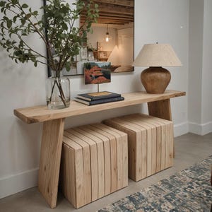 Entryway Wood Table, Entryway Console Table, Front Entrance Table, Counter Table, Long Bar Height Table, CUSTOMIZABLE