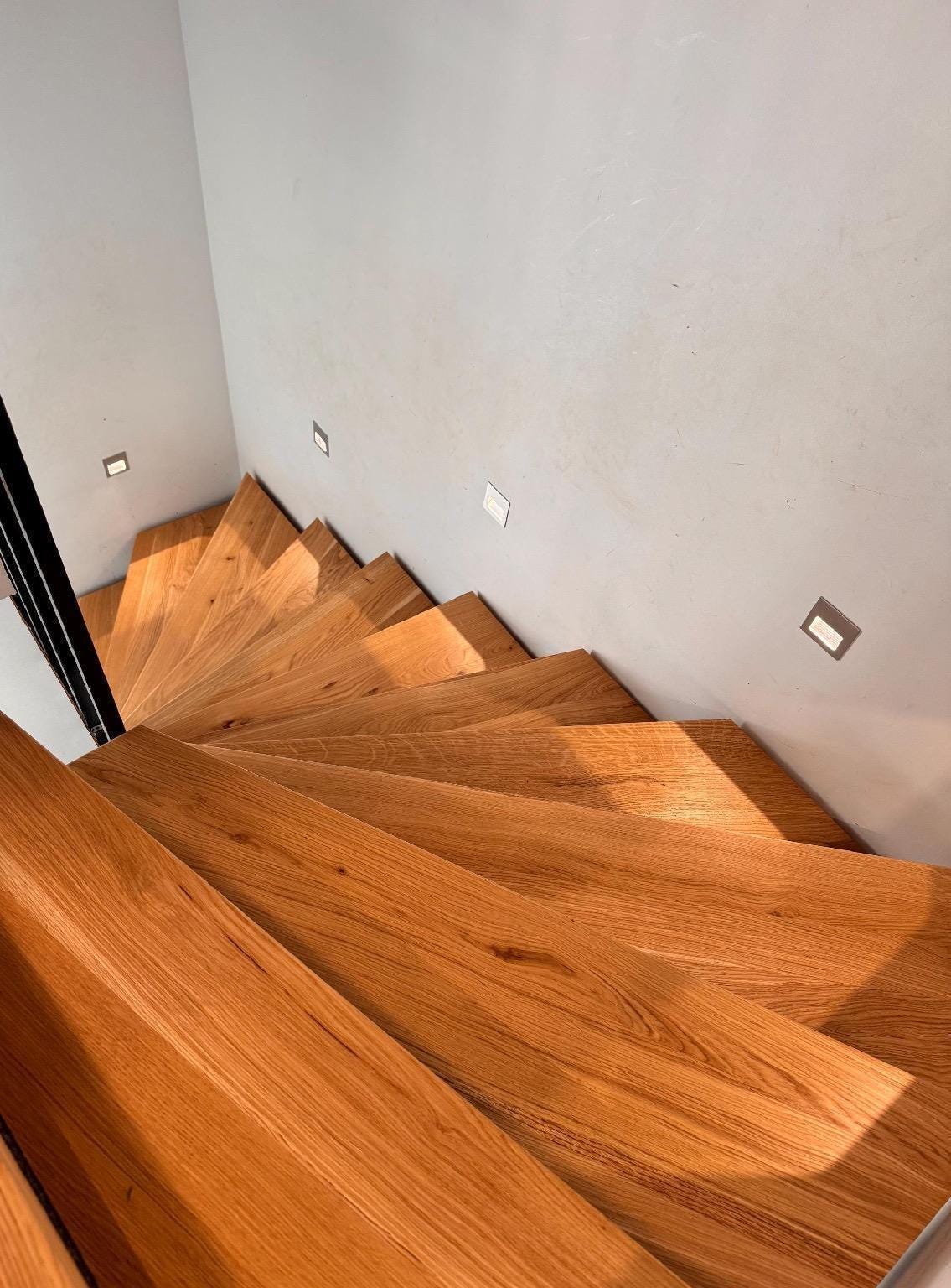 100% Customizable Wooden Step, Custom Solid Oak Staircase Step With ...