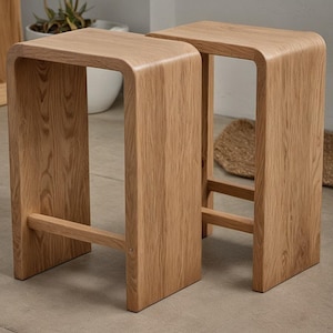 Taburete de madera / taburete de bar / mesa auxiliar / taburete para plantas / taburete hecho a mano / taburete redondo / taburete de asiento / hecho a pedido / idea de regalo