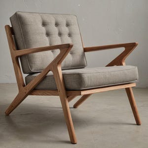 Kangaroo Chair, Wood Accent Chair, for Living Room, Patio, Terrace, Bedroom & Lounge, Mid Century