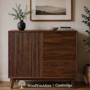Solid wood chest of drawers "Cambridge" made of walnut, wardrobe, bedroom cabinet, walnut cabinet, solid wood cabinet