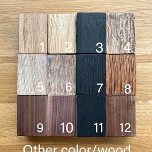 Solid wood outdoor garden table in oak and walnut, wooden table with metal frame, made to measure, customizable, modern, garden dining table image 7