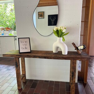 Reclaimed Wood Table, Entryway Console Table, Front Entrance Table, Rustic Counter Table, Long Bar Height Table, CUSTOMIZABLE image 5